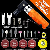 MOMODA 1/4" Mini Air Die Grinder Kit Right Angle 90 Degree Pneumatic Sander 20,000RPM High-power Model with 1/4"(6MM) and 1/8"(3MM) Collets for MOMODA