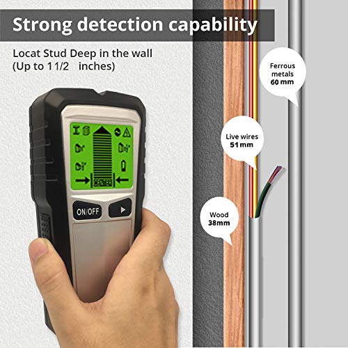 Stud Finder Wall Scanner Pro Tool, 5 in 1 Stud Detector, Intelligent CPU with LCD Display, Stud Sensor, Find Center and Edge of Wood, Metal Studs, Generic