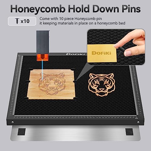 Dofiki Honeycomb Laser Bed 500mm x 500mm Steel Honeycomb Working Table for Most Laser Engraver, Magnetic Honeycomb Cutting Tray with Metal Base, - WoodArtSupply