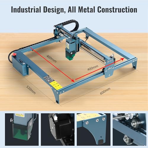 Rengue Laser Engraver, 10W Output Cutter Machine, 72W Laser Cutter Machine, Laser Engraving Machine for Metal, Wood, Paper, Acrylic, Glass, Leather - WoodArtSupply