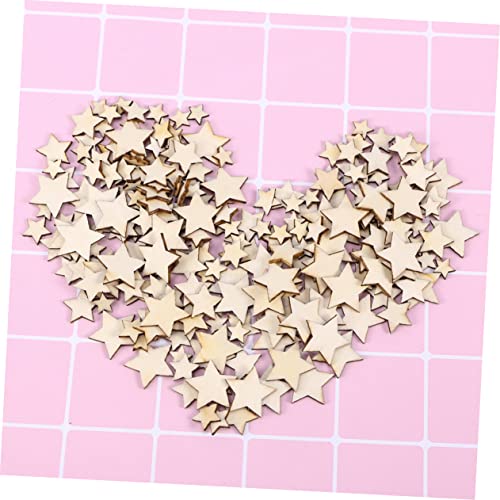 FUNOMOCYA 200pcs Star Wooden Nativity Ornaments Unfinished Wooden Star Ornaments Unfinished Wood Slices Wood Star Cutouts to DIY Star Decor Wooden FUNOMOCYA