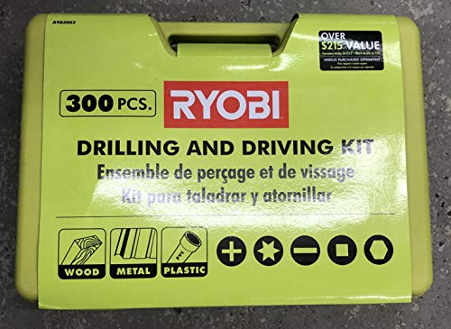 RYOBI Multi-Material Drill and Drive Kit (300-Piece) with Case - WoodArtSupply