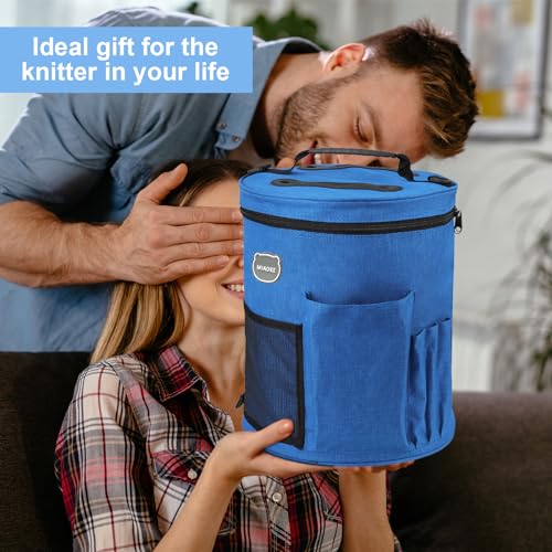 MIAOKE 79pc Crochet Kit, Large Knitting Bag Yarn Storage Organizer, Knitting & Crochet Supplies, Waterproof Crochet Bag, Crochet Accessories, Crochet MIAOKE