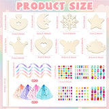 34 Pcs Make Your Own Princess Wand Kit 16 Unfinished Star Butterfly Crown Moon Fairy Wood Stick 6 Gem Stickers 4 Satin Ribbons 8 Mesh Decor for Queekay