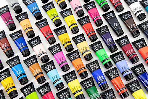 LIQUITEX Basics Acrylic Paint, Set of 60 Colours, 60 x 22ml - WoodArtSupply