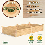Greenes Fence Original Cedar Raised Garden Bed, 4' x 8' x 14" - Made in USA with North American Cedar Greenes Fence