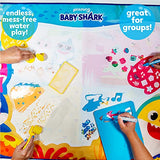 Horizon Group USA Baby Shark Water Drawing Mat, Includes Reusable 40-Inch Water Drawing Mat, Refillable Water Brush & Pens, Stencils, Mess-Free Water Horizon Group USA