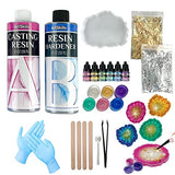 ArtSkills Epoxy Resin Kit for Beginners, Clear Craft Resin Art Kit with Silicone Coaster Mold, Alcohol Inks, Mica Powder & Accessories, 27 pc ArtSkills