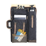TRANSON Art Portfolio Case Artist Backpack Canvas Bag Large 26” x 19.5”Black Color TRANSON