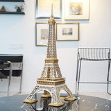 ROBOTIME Assembly Famous World Architecture Eiffel Tower Exquisite Wood Craft Kits for Kids Best Model Kits and DIY Arts Projects for Adults ROBOTIME