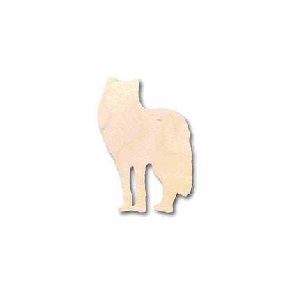 Unfinished Wood Wolf Silhouette - Craft- up to 24" DIY 14" / 1/2" - WoodArtSupply