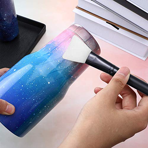 6 Pieces Magic Epoxy Brushes Silicon Epoxy Brushes Set for DIY Mixing & Spreading Epoxy Resin to Glitter Tumblers,Bling Tumbler Cup, Mug（Black） Ryhn