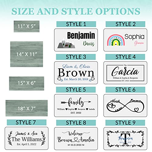 Custom Wood Sign for Home Decor, Hanging Wooden Name Sign Personalized Rustic Plaque Board for Wedding, Customized Signs Plank Decoration Gifts for WBgjsnklbnl