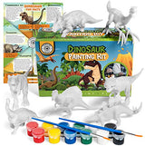 COASTLINE CRAFT Dinosaur Painting Kit for Kids w/Dino Trivia- Dinosaur Crafts for Kids Ages 3-5 + w/ 2T-Rex, Velociraptor, Stegosaurus & More COASTLINE CRAFT