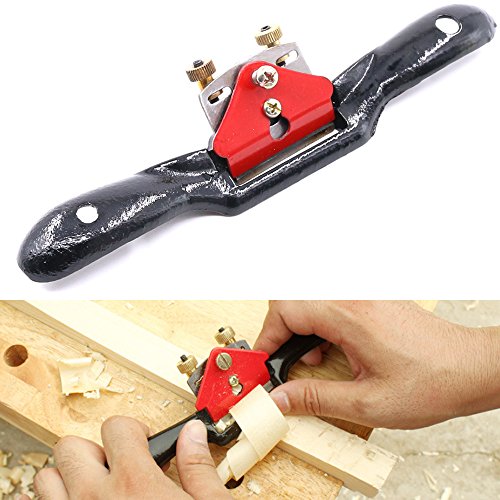 Swpeet 10'' Adjustable SpokeShave with Flat Base, Metal Blade Wood Working Hand Tool Perfect for Wood Craft, Wood Craver, Wood Working - WoodArtSupply