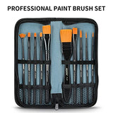 69 Pcs Artists Painting Set with Wood Box Easel，48×12ML Acrylic Painting Set, Canvas 9x12 inches, Wood Palette, Palette Knife Art Supplies, Paint Set Senmink