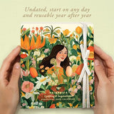 Primrosia Inspiring Perpetual Calendar: Undated Daily Desk Planner for Motivation - Flip Stand Design - Daily Inspirational & Empowering Quotes - Primrosia