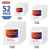 Shuttle Art Canvas Panels and Acrylic Paint Bundle, Art Painting Supplies Set for 18 Colors Acrylic Paint Bottles (240ml/8.12oz) & 52 Pack Painting Shuttle Art