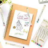 Colored Pens Bulk 6-Pack,Cute Noble Gold Line Penholder Pens,Colorful Pen Gel Pens,Waterproof Color Micro-Pen,White and Simple Fashion Style Smooth SHRRTY