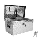 BLACKHORSE-RACING 20 Inch Aluminum Truck Tool Box with Side Handle and Lock Keys Storage Box for Pick Up Trucks, RVs, UTVs and Trailers BLACKHORSE-RACING