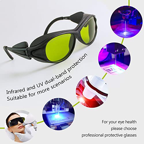 180-420 &740-1100nm Laser Safety Glassess 808nm Laser Engraving Protective Goggles,980nm, 1064nm Industrial Laser Protective Glasses,Professional - WoodArtSupply