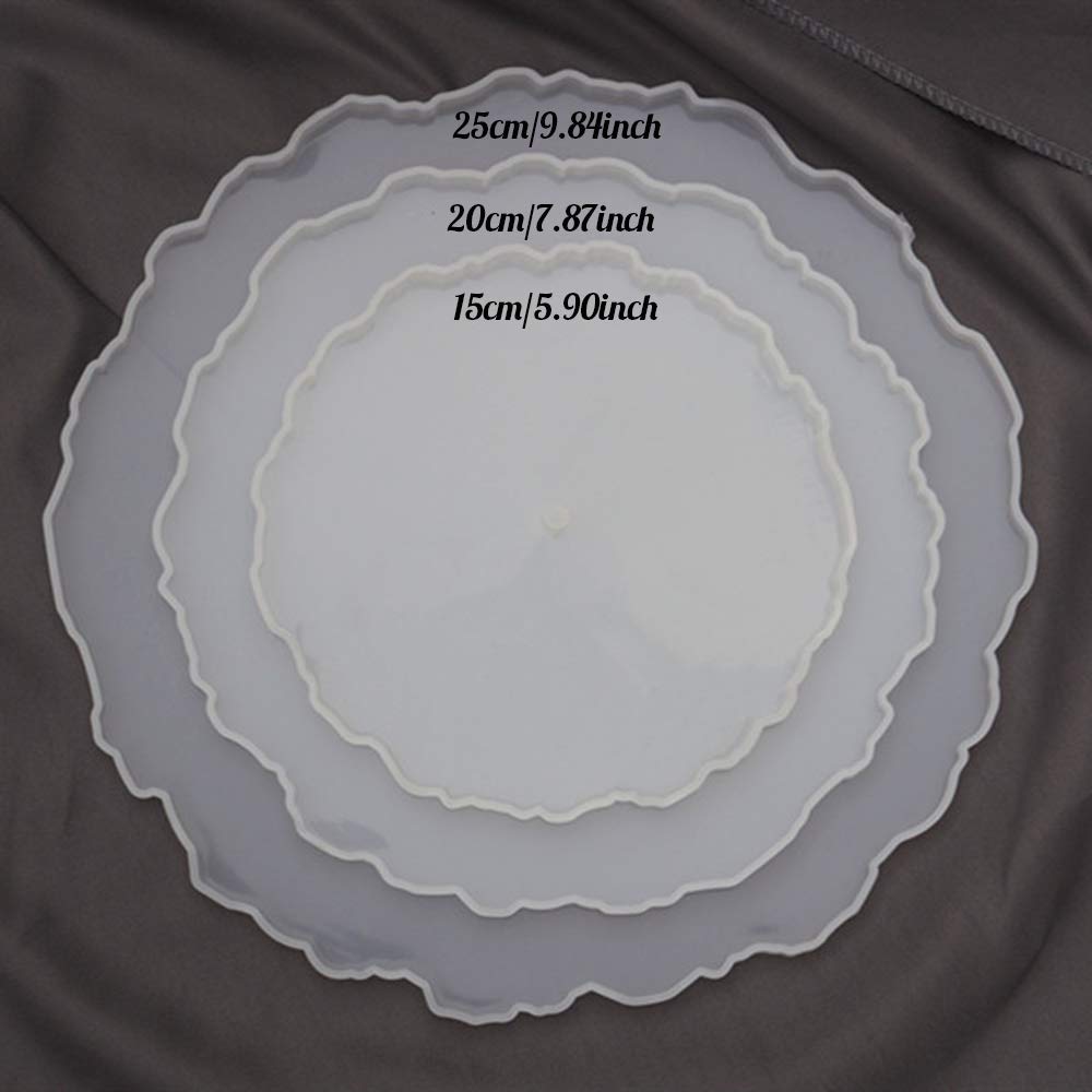 ResinWorld Resin Coaster Molds, Silicone Coaster Molds for Epoxy Resin + 3 Tier Resin Mold, Cake Stand Molds for Resin ResinWorld