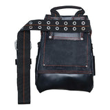 Hultafors Work Gear HT5433 Carpenter's Heavy-Duty Leather Nail & Tool Bag, Double-Gusset Front Pockets Hultafors