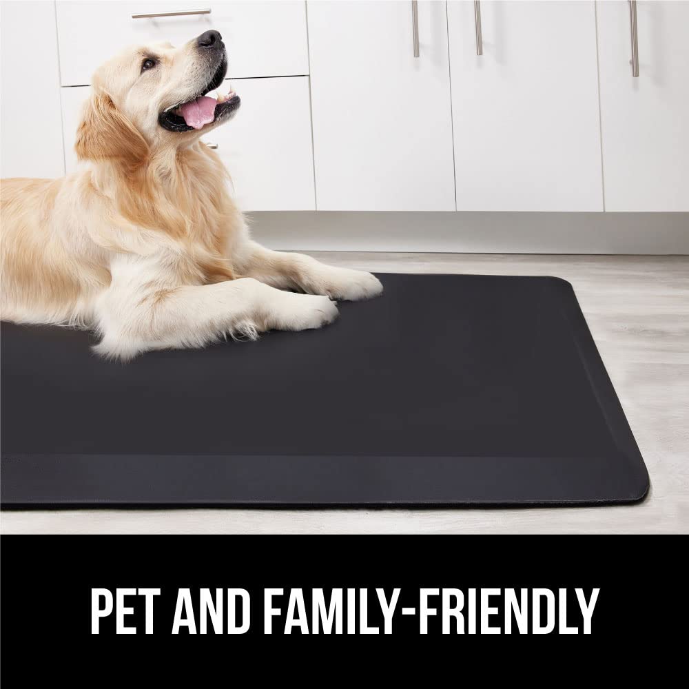 Gorilla Grip Anti Fatigue Cushioned Kitchen Floor Mats, Thick Ergonomic Standing Office Desk Mat, Waterproof Scratch Resistant Pebbled Topside, - WoodArtSupply