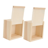 Abaodam 2pcs Boxes Small Wooden Box Unfinished Wood Organizer Sundries Storage Tray Plain Bamboo Soap Wooden Jewelry Case Wood Decor Jewelry Abaodam