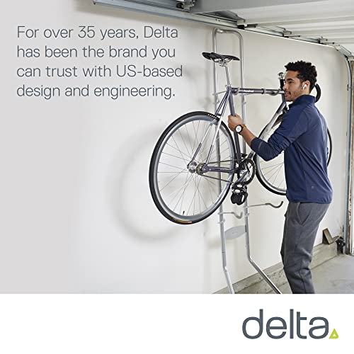 Delta Cycle Michelangelo 2 Bike Storage Rack - Gravity Fully Adjustable Bike Rack Garage For Road, MTB, and Hybrid Bicycles - Vertical Bike Rack Delta Cycle & Home
