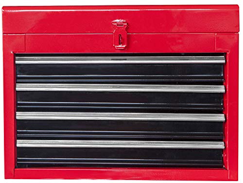Torin ATBT1204B-RB Rolling Garage Workshop Organizer: Detachable 4 Drawer Tool Chest with Large Storage Cabinet and Adjustable Shelf, 11" 20.3" Torin