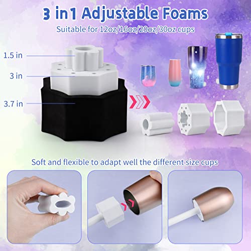 LFSUM Cup Turner for Crafts Tumbler,Tumbler Cup Spinner,Glitter Powder,Epoxy Resin kit for Tumblers for Beginners with Epoxy and Heat Gun (2X-Violet) - WoodArtSupply