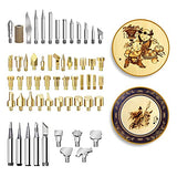 kingsea 61Pcs Pyrography Wood Burning Tips,Wood Burning Tool Kits Carving Iron Tip for Embossing/Adults/Beginners/Birthday/Wedding Kingsea