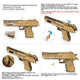 3D Wooden Puzzles, Desert Eagle Wood Gun Rubber Band Pistol Toys Machinery Model Best Gift Puzzle for Adults and Child VJOALIN