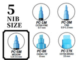 Posca Marker Acrylic Paint Pens Fine Point Tip width 1.8〜2.5mm 17 colors PC-5M, For Rock Painting, Fabric, Glass Paint, Metal Paint Including Pens Posco Marker Sanetomo