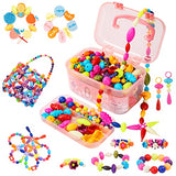 BEMITON Pop Beads Jewelry Making Kit for Girls - Arts and Crafts for Kids Ages 3 4 5 6 7 8 Years Old, Montessori Toys Snap Beads DIY Bracelet BEMITON