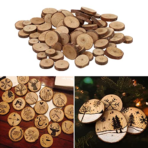 Ciieeo 40pcs Piece Wooden Ornaments to Paint Wood Cookies Wooden Crate –  WoodArtSupply