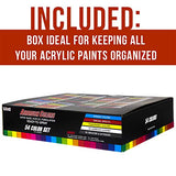 U.S. Art Supply 54 Color Ultimate Acrylic Airbrush, Leather & Shoe Paint Set with Cleaner, Thinner, 50-Plastic Mixing Cups, 50-Wooden Mix Sticks and U.S. Art Supply
