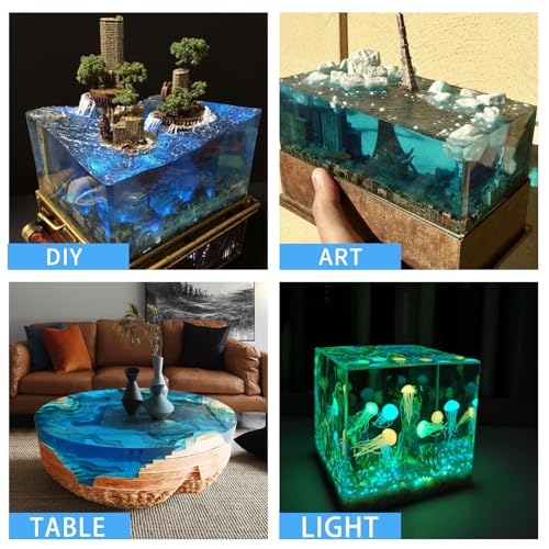 Deep Pour Epoxy Resin 4.5 Gallon 2-4" Inch Pour Depth Low Viscosity Crystal Clear & High Gloss, Bubble-Free Casting 2:1 Mix Ratio Resin Kit for Wood Kapaga