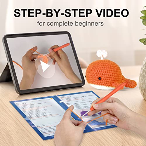 ArwySciI Crochet Kit for Beginners,DIY Craft for Adults, Kids, Great Gift for Crochet Lovers, Crochet Animal Kits with Step by Step Videos,Crochet - WoodArtSupply