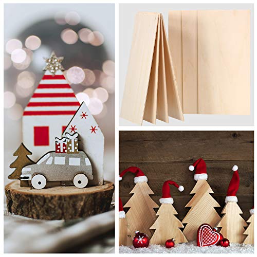 Pack of 10 Balsa Wood Sheets, Thin Balsa Wood Sheets, Unfinished Plywood Board for House Planes, DIY Boat Model Projects (200 x 100 x 1.5 mm) Blulu