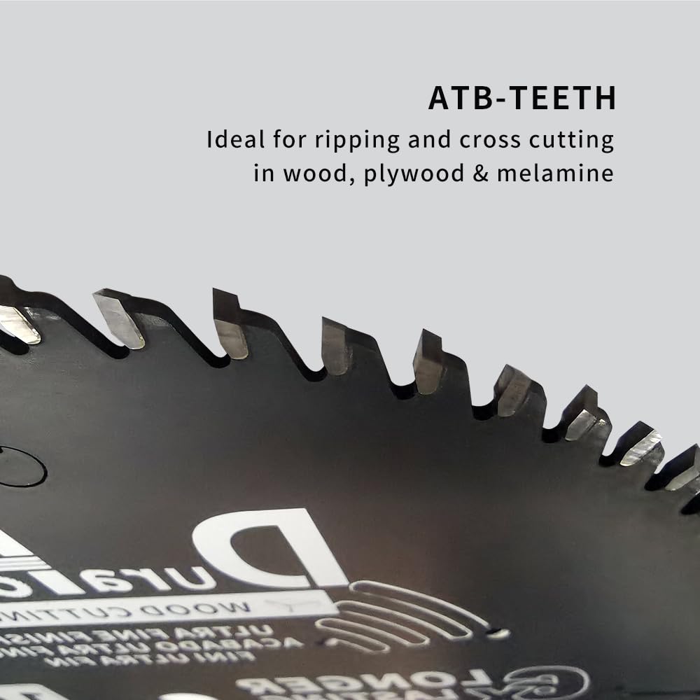 DuraForce 10 Inch 80 Tooth Professional Fine Finish ATB Saw Blade with 5/8 Inch Arbor & DuraGuard Anti-Stick Coating for Miter Saws and Table Saws DuraForce