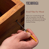 YOCAMIRAGA Metal File Set, 3Pcs of 8” Metal Files for Wood and Steel & 5Pcs Small Needle File Set for Precision Work, Files Tools with Synthetic YOCAMIRAGA