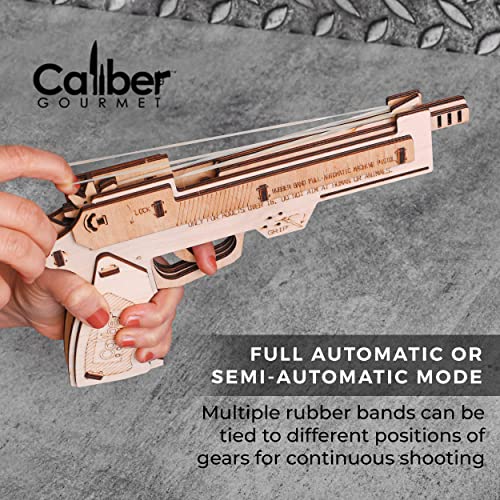 Caliber Gourmet 3D Wooden Puzzle Rubber Band Game Toy DIY Craft Kit, Wood Model Kit for Adults and Kids to Build, Brain Teaser Wooden Jigsaw Puzzles Caliber Gourmet