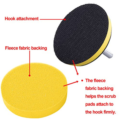 SIQUK 9 Pieces 5 Inch Buffing Pads Kit Foam Buffer Polisher Pads 5 Inch Hook and Loop Polishing Pads Buffer Attachment for Drill