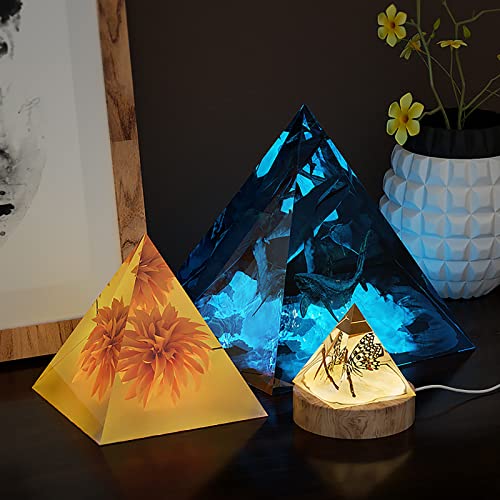 3 Pack Pyramid Candle Mold Pyramid Mold Resin Releasing Pyramid Casting Mold Soap Making Molds Silicone Mold for Candle Home Decorate Mold Candle ESEDAGE