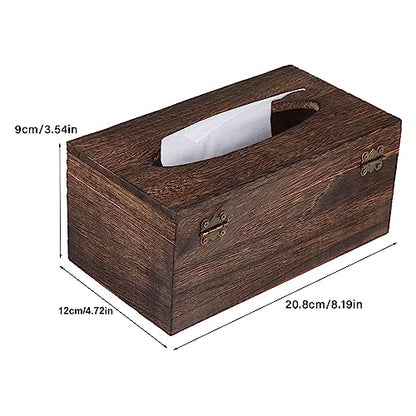 Gavigain Wooden Tissue Box, Modern Paper Facial Square Tissue Box, Unfinished Wood Tissue Box Cover for DIY Custom Design, Paper Napkin Holder Case
