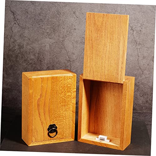MAGICLULU Storage Box Jewelery Organzer Kids Jewelry Organizer Tea Storage Box Unfinished Wood Chest Box Wooden Tea Bag Box DIY Craft Box Wooden MAGICLULU