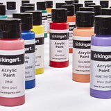 KINGART 506F-36 60ml Bottle, Set of 36 Vibrant Colors Acrylic Paint, Assorted 36 Piece KINGART