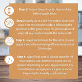 Furniture Clinic Boiled Linseed Oil for Wood Furniture & More Restore a Finish for Furniture, Table Tops, Stone & Metal Wood Care for Interior Oak, Furniture Clinic